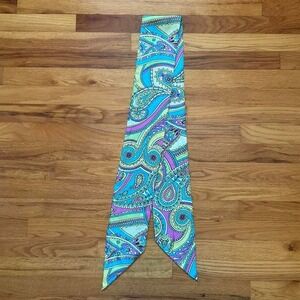 Vintage Pastel Paisley Scarf Headband Retro 70s Y2K Hippie MCM